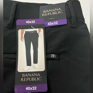 Banana Republic Classic Black Dress Pant, Travellers Mens Size 40x32